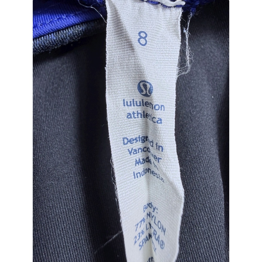 Lululemon Athletica Black Cropped Leggings Women's Sz 8 Yoga Running Athleisure - Picture 3 of 12